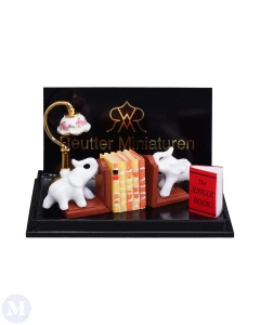 Elephant Bookends with Lamp
