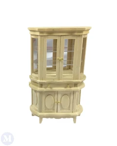 Barewood Bureau with Glass Front