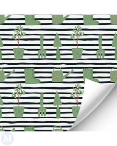 Striped Garden Wallpaper