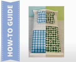 Miniature dolls house bedding