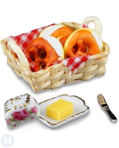 RP13565 - Basket of Pretzels with Butter Dish