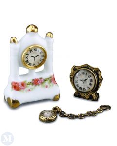 RP14685 - Pair of Clocks and Pocket Watch