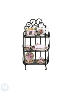 Cake Rack with Tea Set In Rose Design (RP14772)