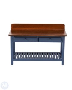 Large Blue Working Table, Empty (RP15259)