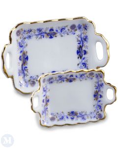 RP16445 - Two Blue and Gold Porcelain Trays