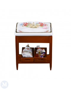 Dresden Rose Sink On Wooden Stand (RP16550)