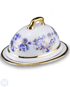 RP16795 - Blue and Gold Serving Dish with Lid