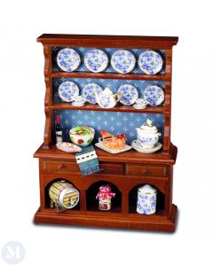 RP17454 - Kitchen Dresser with Blue and Gold Accessories