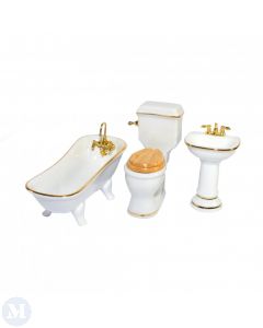 RP17673 - White Porcelain Bathroom Set