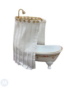 Shower/bath with Curtain - Victorian Rose (RP17697)