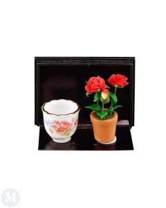 Discontinued - Cachepot with Rosebush