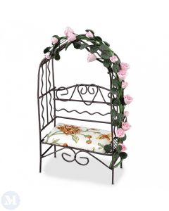 RP18063 - Garden Bench with Arch and Cream Cushion