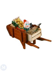 Wheelbarrow with Gnome and Produce (RP18080)