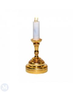 LT7403 - Gold Candlestick with Warm White Bulb - Battery Lights