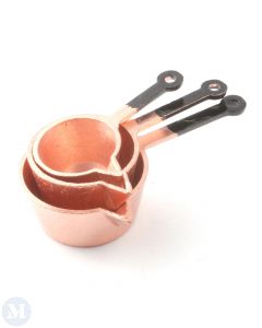 MCCRH1198 3 Copper Saucepans