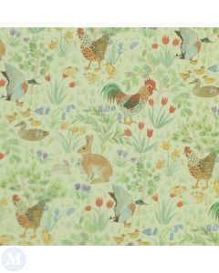 MJ014 - 1/12th Scale Country Springtime Wallpaper - Lemon