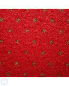 CAPR11 - Garnet Red Carpet with Gold Stars