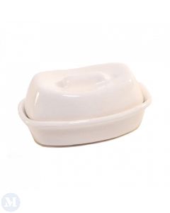 CP019W - White Casserole Dish with Lid