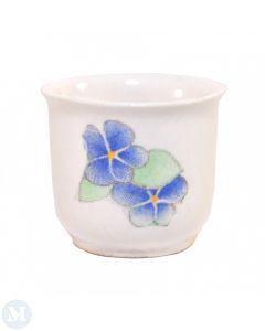 CP027 - White Patterned Flower Pot