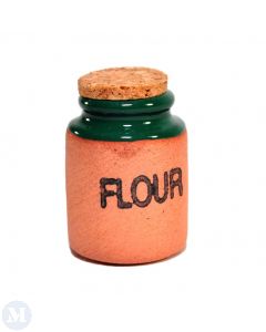 CP082GR - Large Flour Jar with Green Glaze