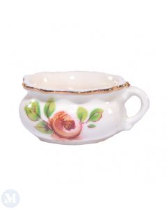 CP097GF - Chamber Pot with Red Flowers