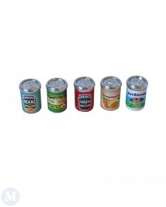 D4248 - Five Food Tins with baked beans and tomato soup