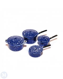 MC7017 Blue Pots and Saucepans