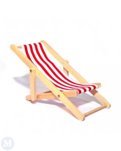 D830A - 1:12 Scale Deckchair (Red)