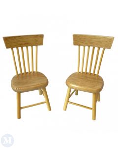 DF018 - Pair of Light Oak Chairs