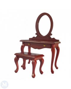 DF027M Mahogany dressing table and stool