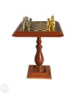 Walnut Chess Table and Chess Set (DF055)