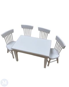 White Kitchen Table and Chairs (DF404)