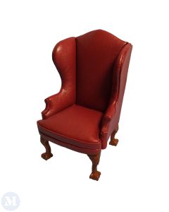 Dark Red Wing Back Chair (DF413)