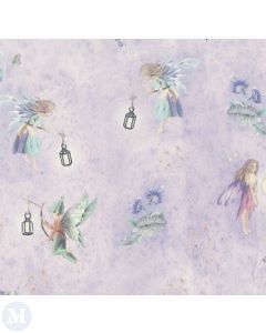 DIY300 - Dolls House Wallpaper Fairy Lilac Design