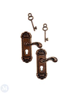 Antique Door Handle with Key (DIY596)