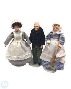 Butler, Cook and Housemaid Doll Set (DP002)