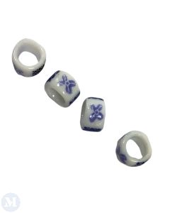 Blue and White China Napkin Rings (EM6798)