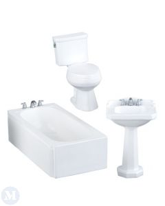 HW4015 - Modern White Bathroom Set