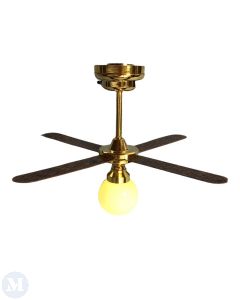 Globe Battery Light with Ceiling Fan (LT7447)