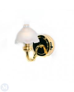 LT7546 - Brass Single Fluted Warm White Wall Lamp