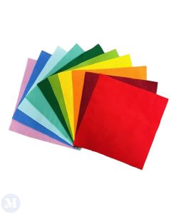 Rainbow Mixed Soft Washable Felt, Pack of 10 (CAM-RAIN)