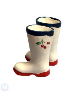 White Boots with Cherries (MC3435W)