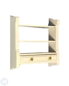 White Shelf Unit with Drawer (DF011)