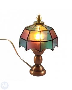 LT1012 - Coloured Tiffany Lamp (DE011A)