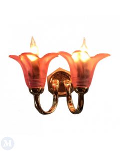 LT2083 - Pink Flower Double Wall Light