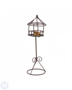 RP18072 - Brown Metal Birdcage with Birds