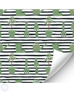 Striped Garden Wallpaper (R087)