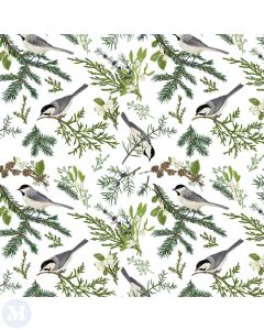 Birds and Mistletoe Christmas Wallpaper (R101)