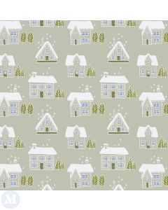 Snowy House Christmas Wallpaper (R102)