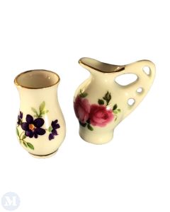 Two Vases with Floral Design (RP13795)